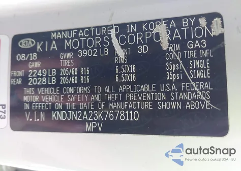 2019 Kia Soul from USA, damaged, VIN KNDJN2A23K7678110